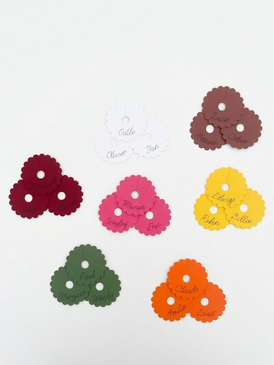 Marque-place fleur en papier