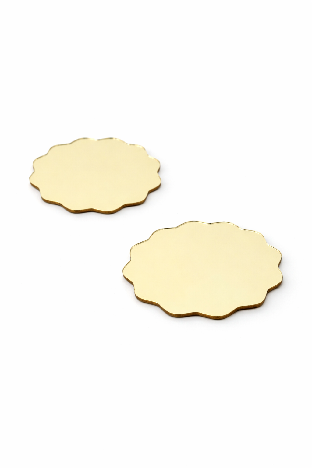 Mirror effect gold place card