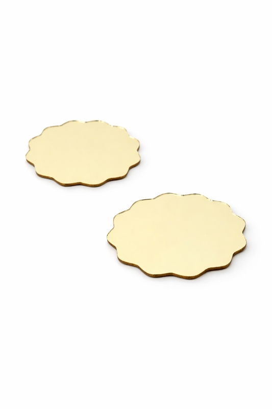 Marque-place doré effet miroir